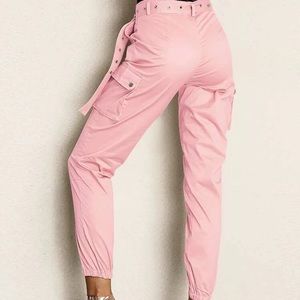 Pink cargo pants